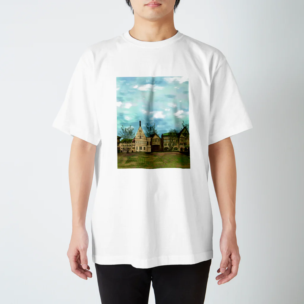 ふわりの絵画のような街（暗色） スタンダードTシャツ