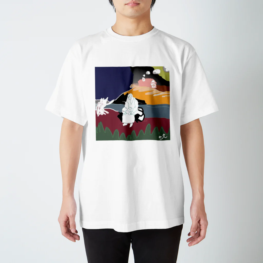 ayasansanの川原の人 スタンダードTシャツ