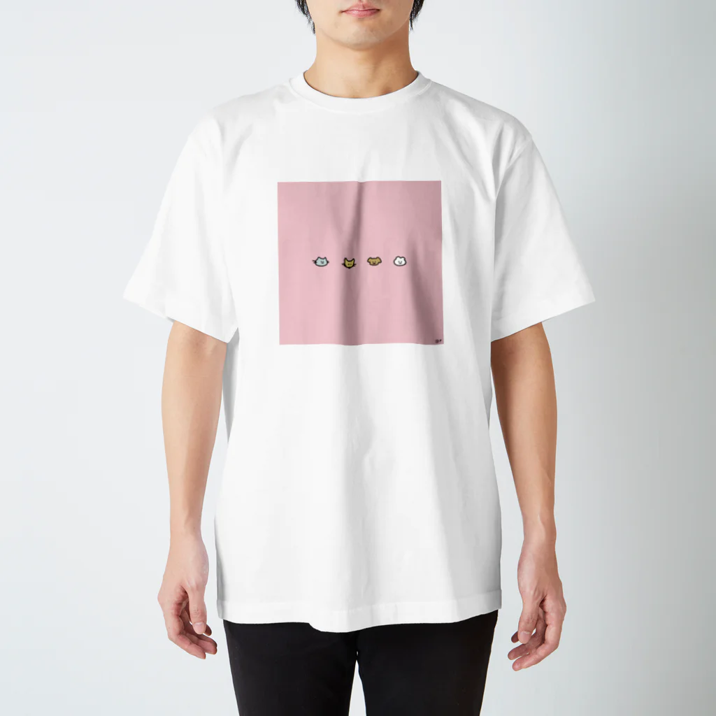 ぽんぽんぷぅのねこきつねいぬぽんぽんぷぅ Regular Fit T-Shirt