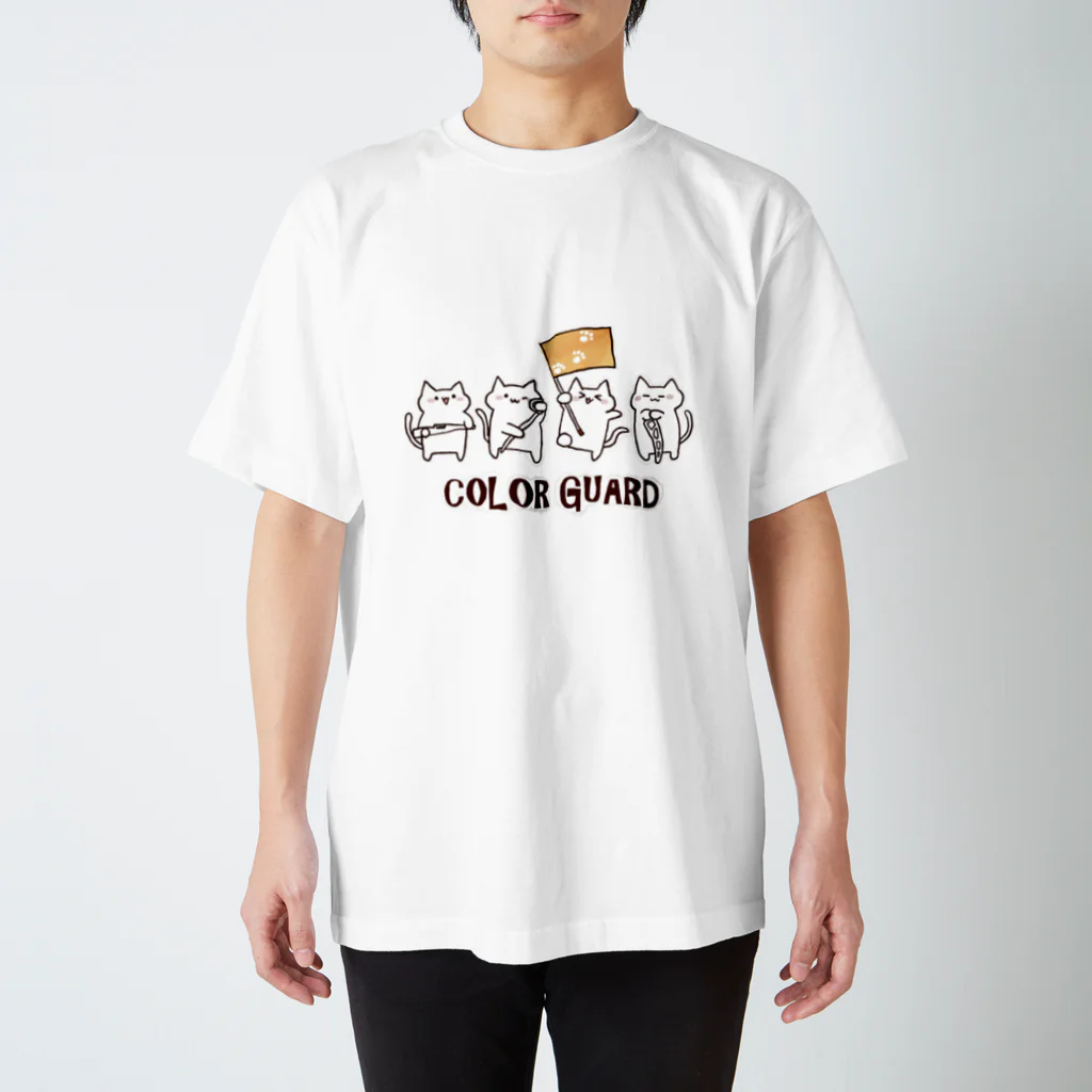 るるてあのカラーガードねこさん スタンダードTシャツ