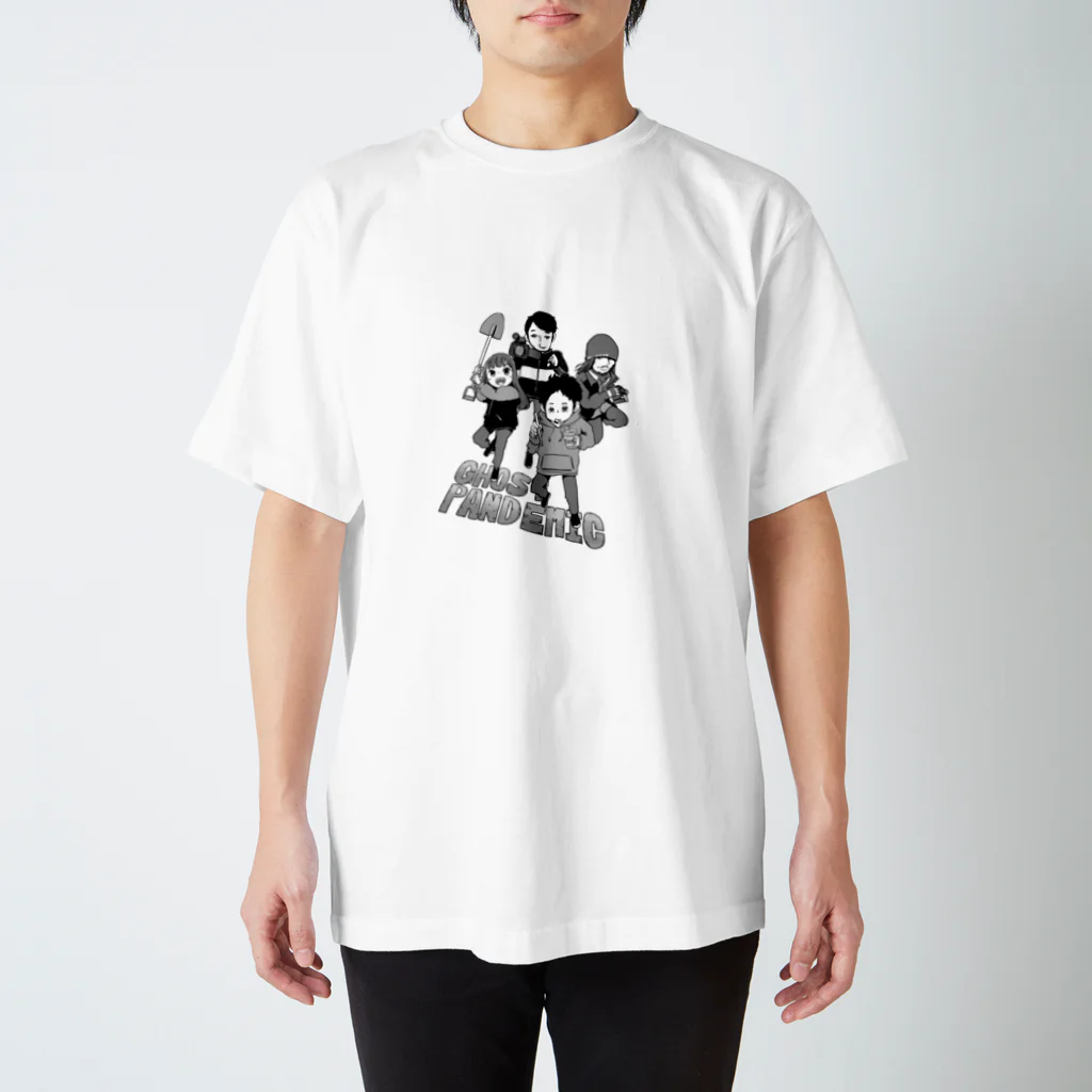 アムモ98ホラーチャンネルショップの心霊～パンデミック～イラスト モノクロVer Regular Fit T-Shirt