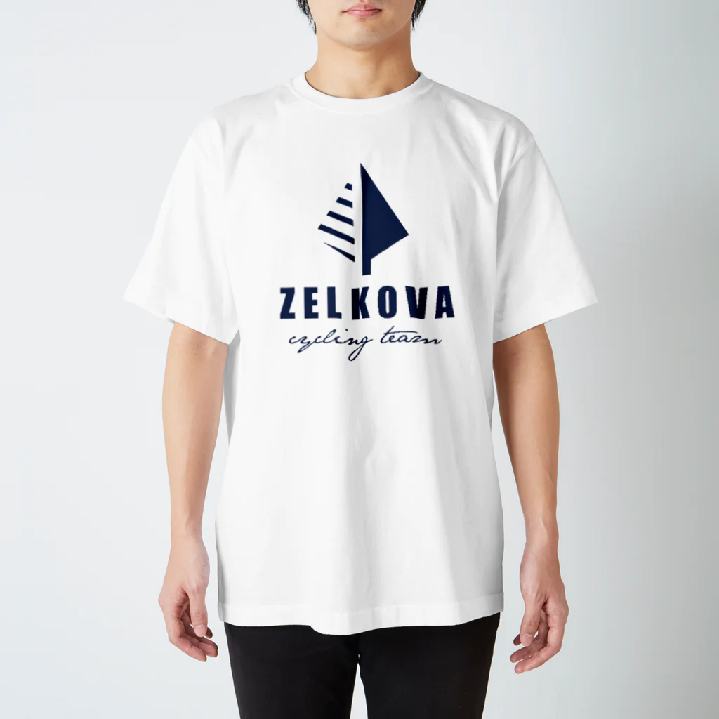 ZELKOVA cycling teamのZELKOVA LOGO navy  スタンダードTシャツ
