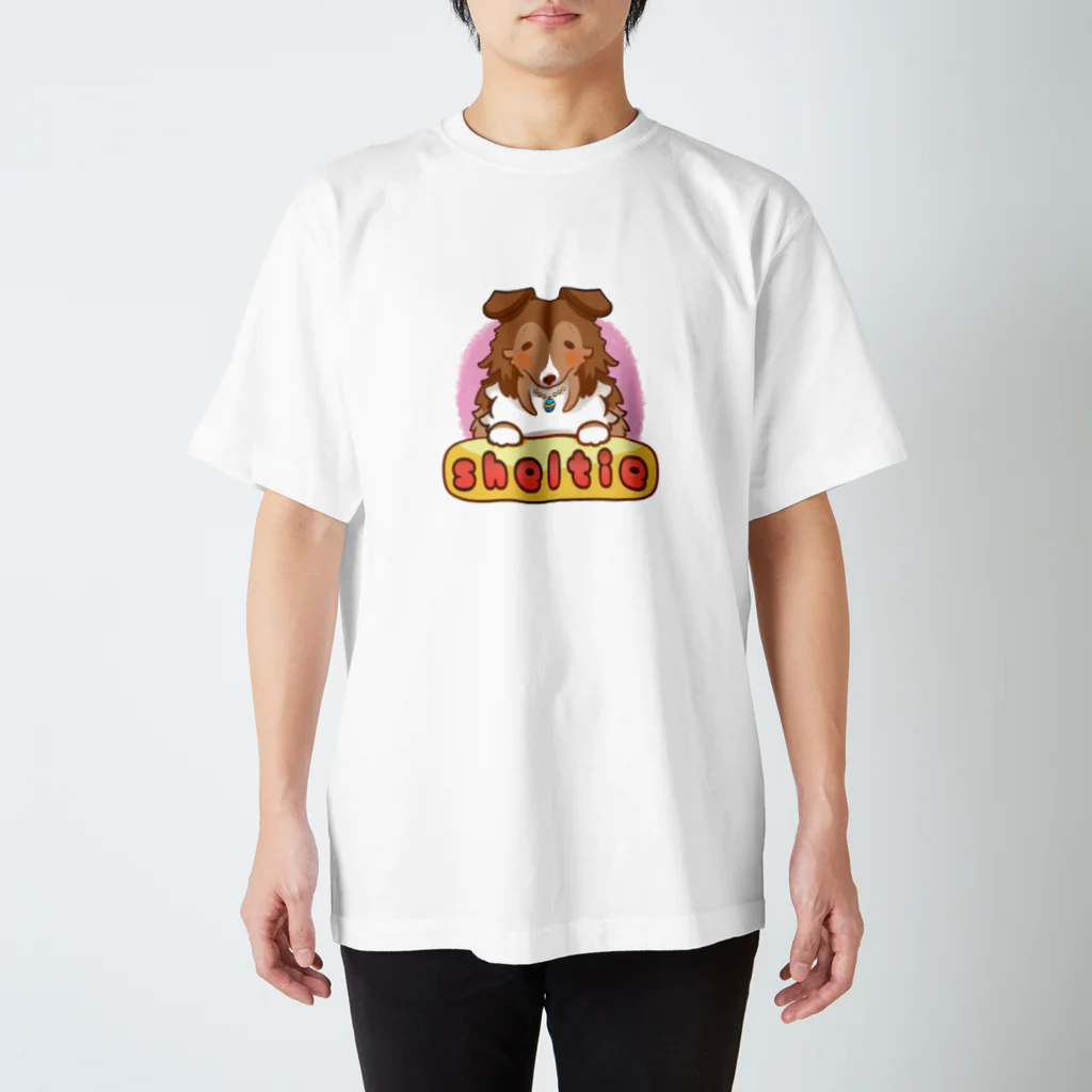 pet goodsのにっこりシェルティ Regular Fit T-Shirt