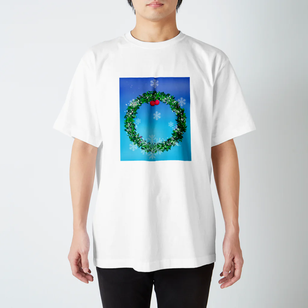 R☆worldのクリスマスリース Regular Fit T-Shirt