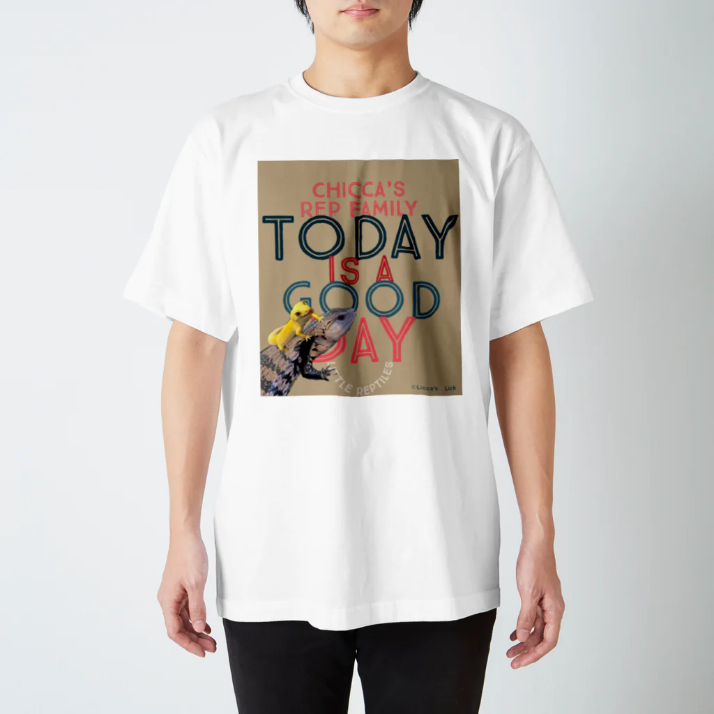 Licca's LickのToday is a good day カカオ&シトラス Regular Fit T-Shirt