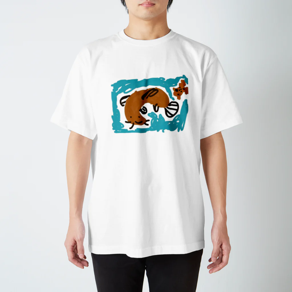 フクロウナギのいきものがかりのナマズん スタンダードTシャツ