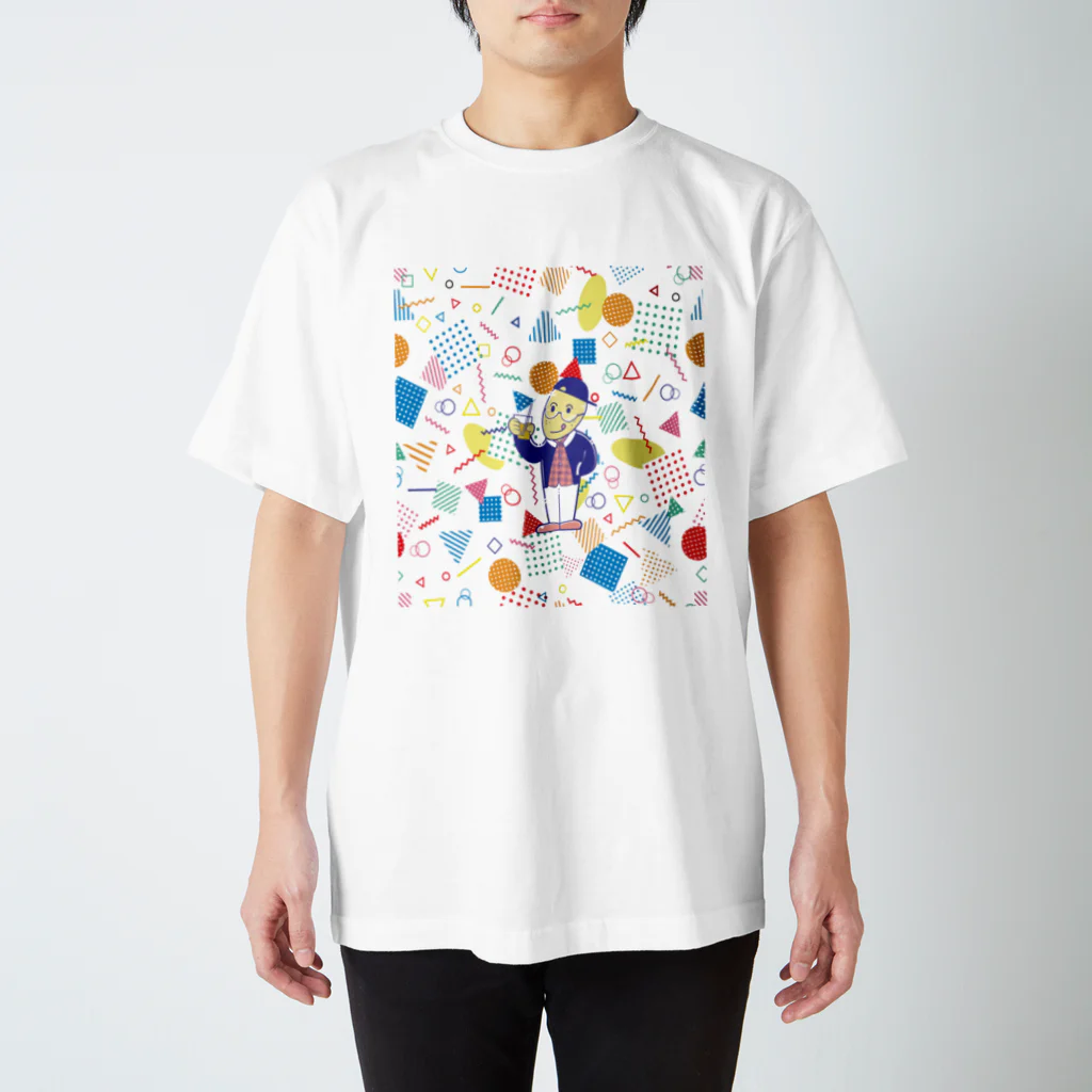 野田　尚花のレモンくん　80年代イラスト風　ポップ スタンダードTシャツ