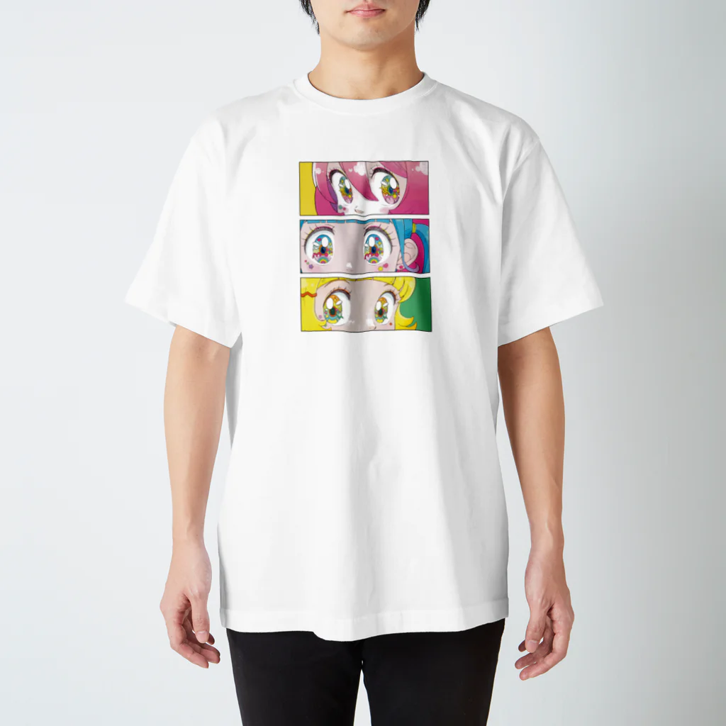  mogのキラキラお目目ちゃん3人 Regular Fit T-Shirt