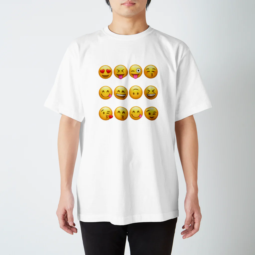 FUN TIMES POSITIVE VIBES。 のhappy face emojis スタンダードTシャツ