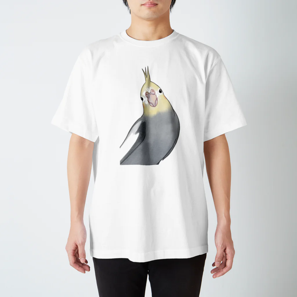 まめるりはことりのおしゃまなオカメインコちゃん【まめるりはことり】 スタンダードTシャツ