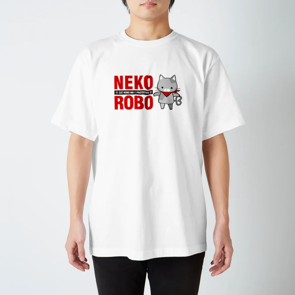 rikky_shopのNEKO ROBO_01 Regular Fit T-Shirt