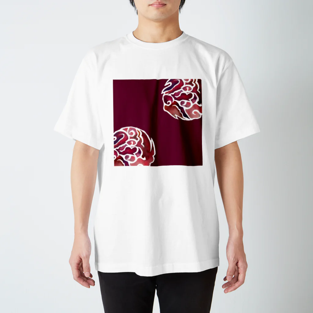 WAMI ARTの雲隠れ赤(赤地) スタンダードTシャツ