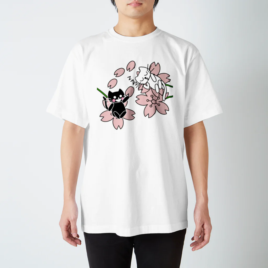 J's Mart 2ndのたまとクロと桜 Regular Fit T-Shirt