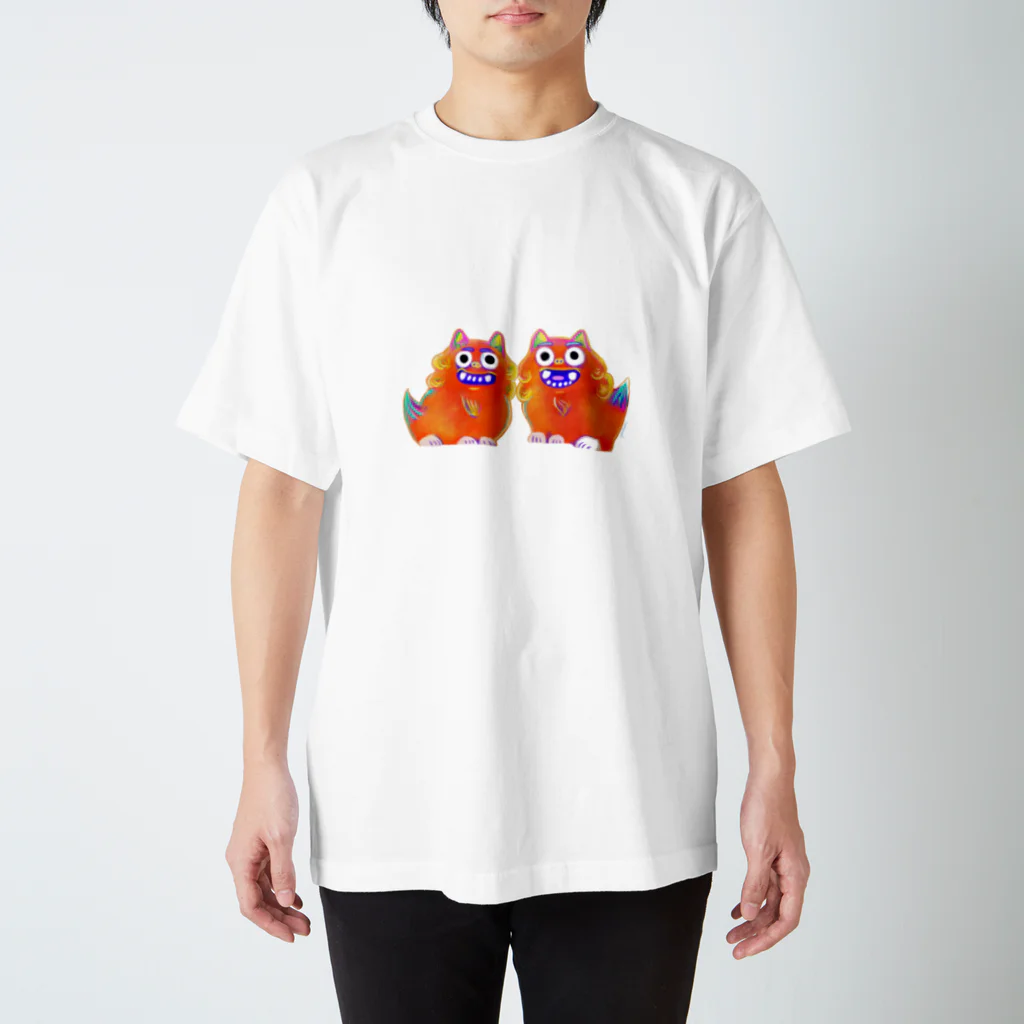 ハッピースマイルの沖縄土産シーサー スタンダードTシャツ