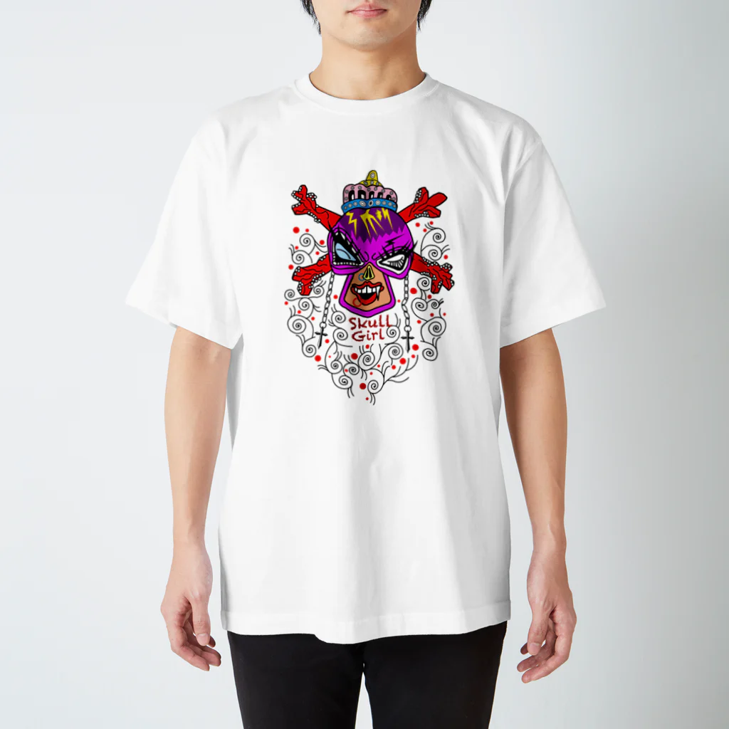 art_charachikiのskull girl スタンダードTシャツ