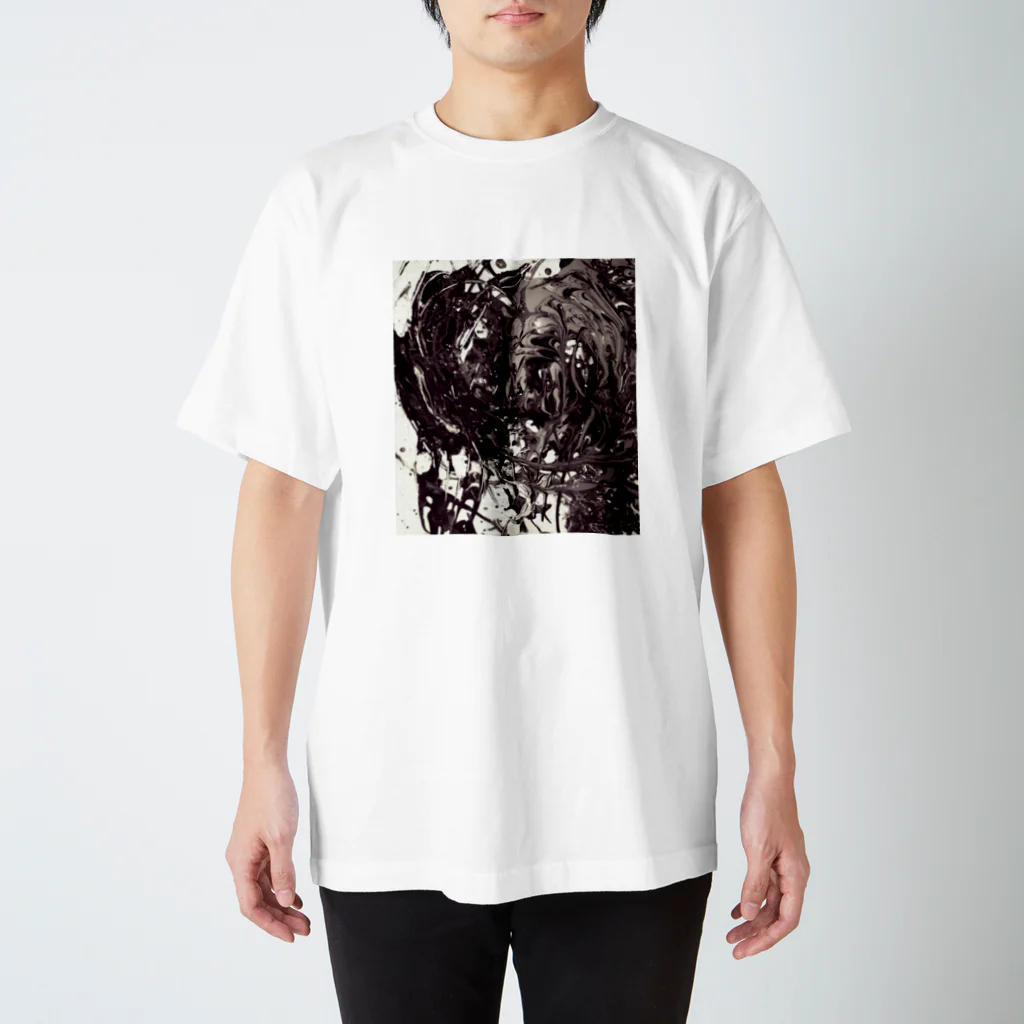 兎派の羽愛斗ノ絵(dark chocolate) Regular Fit T-Shirt