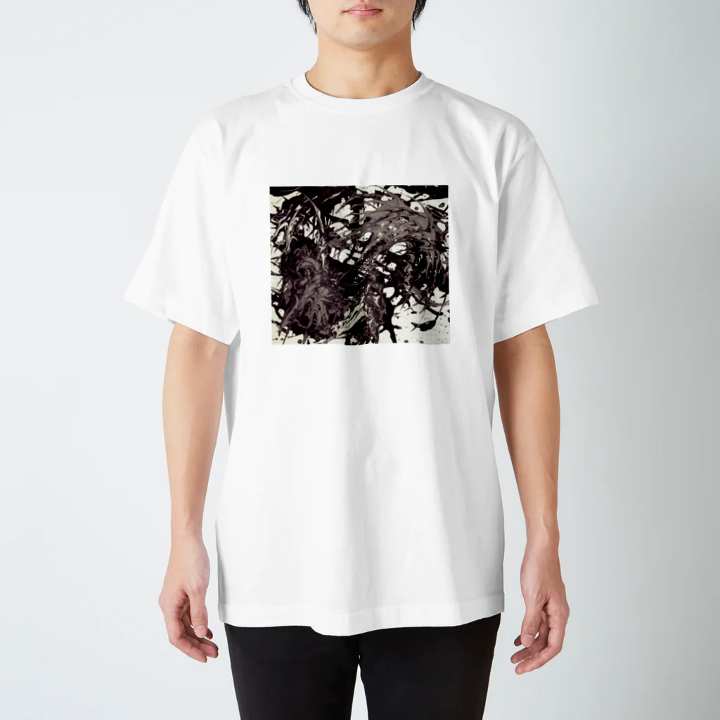 兎派の踊る細胞(monochrome) Regular Fit T-Shirt