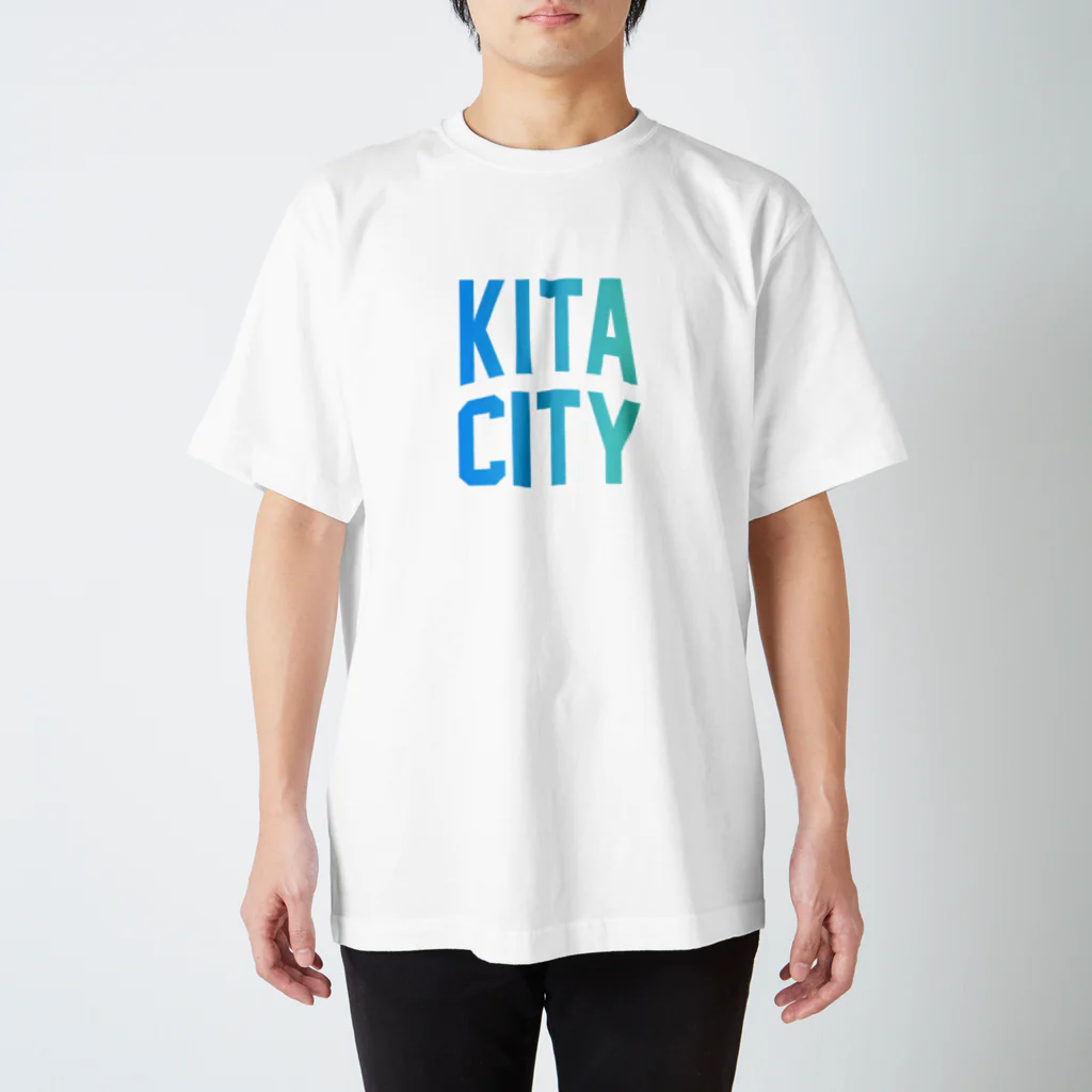 JIMOTOE Wear Local Japanの北区 KITA CITY ロゴブルー スタンダードTシャツ