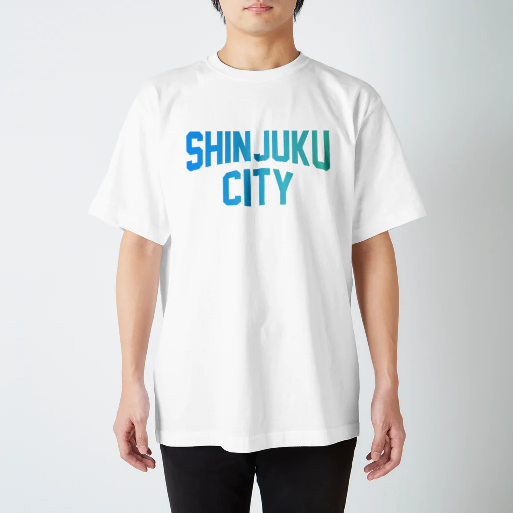 JIMOTOE Wear Local Japanの新宿区 SHINJUKU CITY ロゴブルー Regular Fit T-Shirt