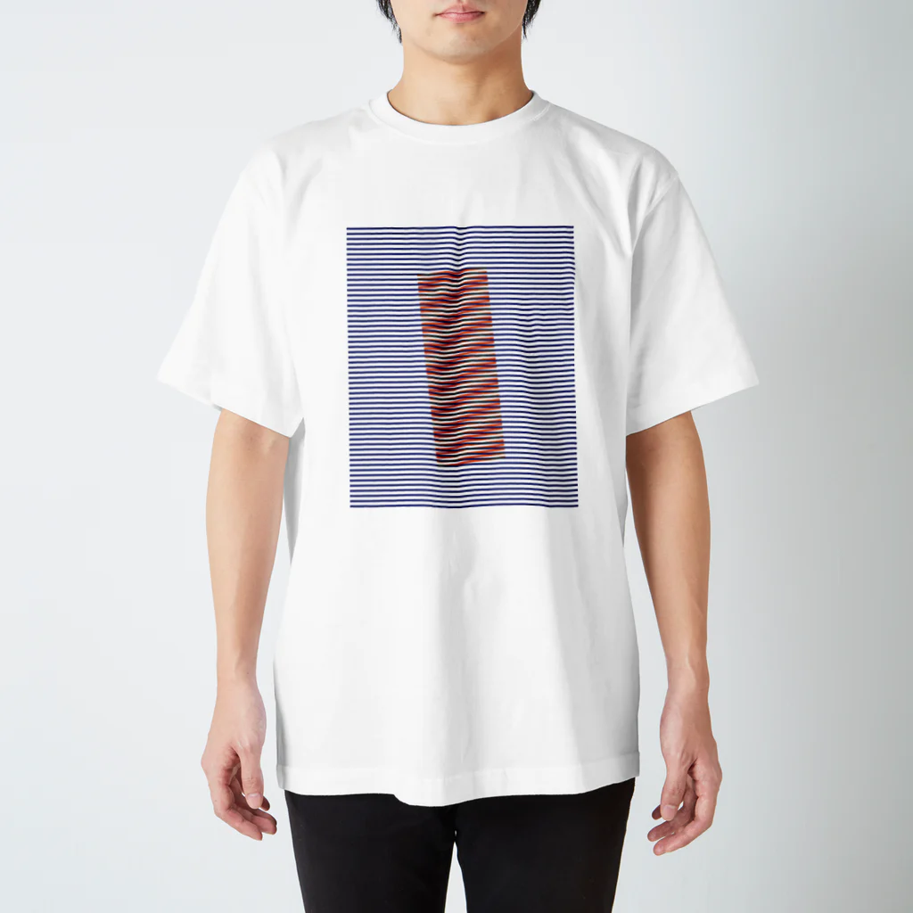 zenzaのモアレ　ストライプ Regular Fit T-Shirt