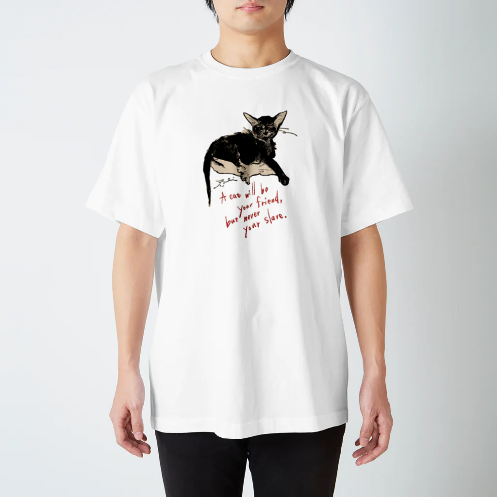 くらはしれいの黒猫トト Regular Fit T-Shirt