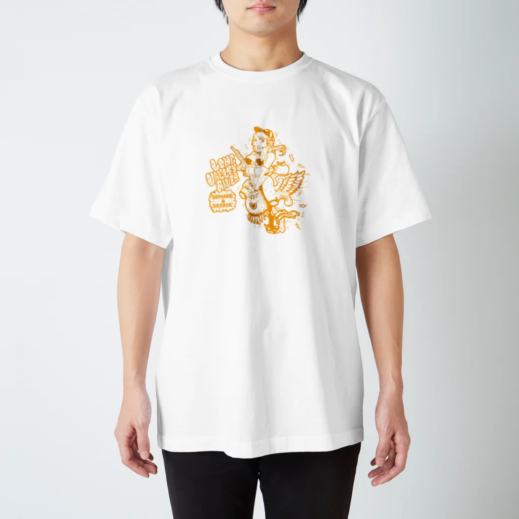 LVRhasegawaのフライングアイガール オレンジ スタンダードTシャツ