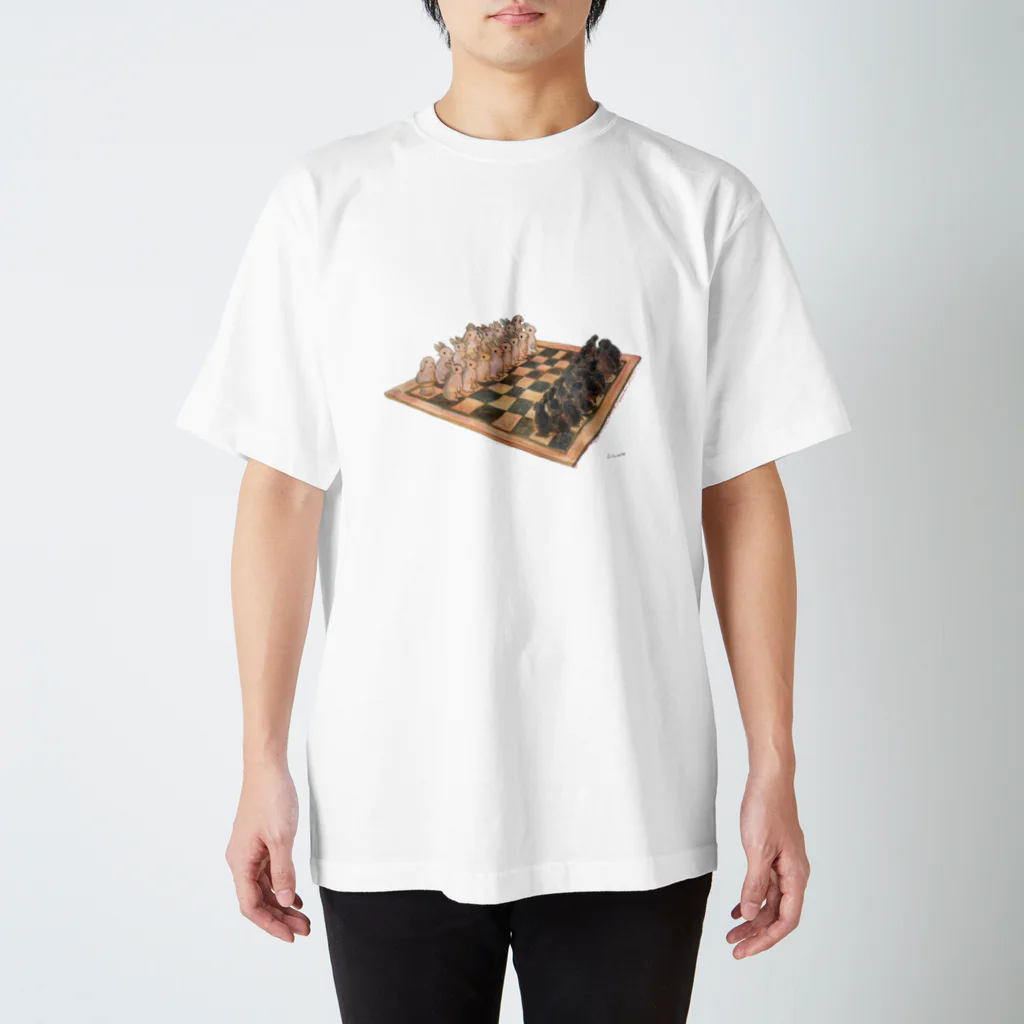 SCHINAKO'SのRabbit chess Regular Fit T-Shirt