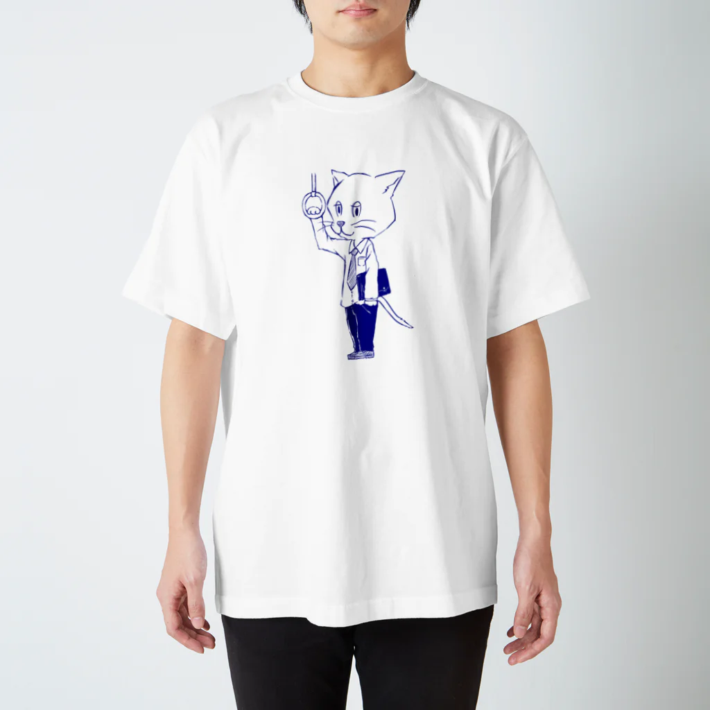 HAPPY MILK MARKETの月曜日の朝ねこねこ スタンダードTシャツ