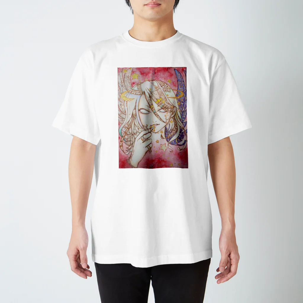 片翼の紅い宙の天使 Regular Fit T-Shirt