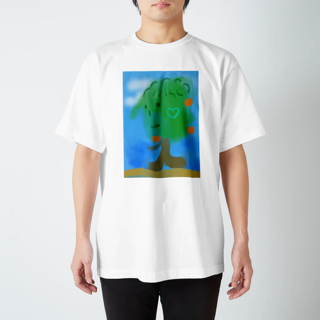 ぷ～まる◎のびっくりshopの木が歩く スタンダードTシャツ