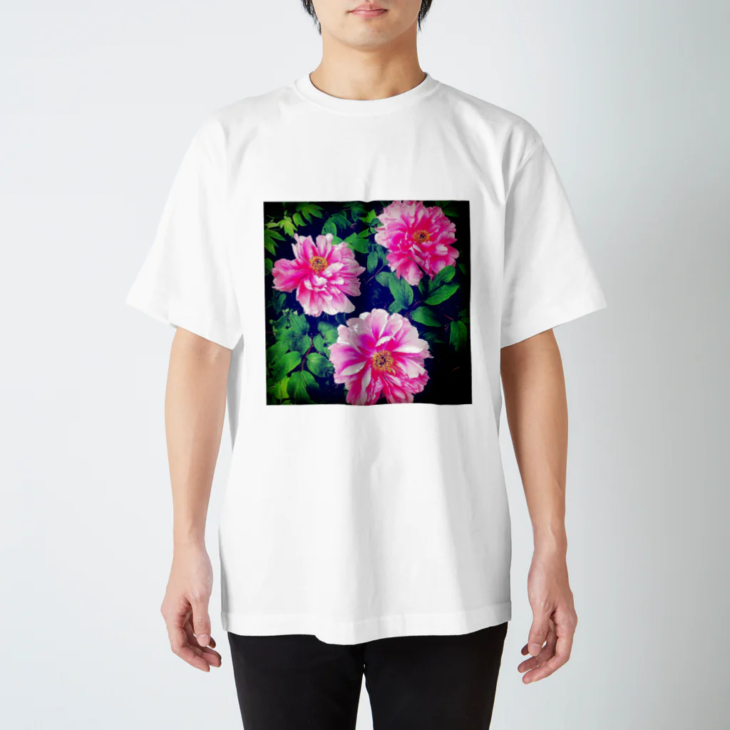 aoki_tanの牡丹の花 スタンダードTシャツ