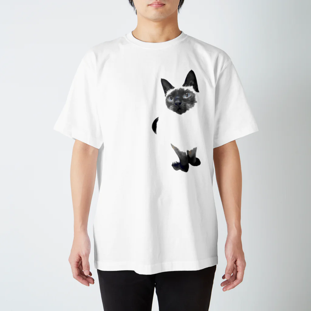 うみ屋のシャム猫風猫のうみイラストタッチ-ボディー透過1 スタンダードTシャツ