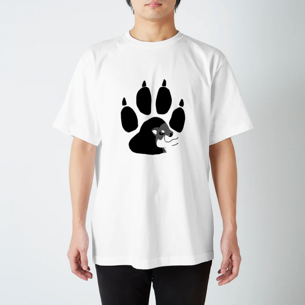 真希ナルセ（マキナル）のちらり柴犬（黒柴） Regular Fit T-Shirt