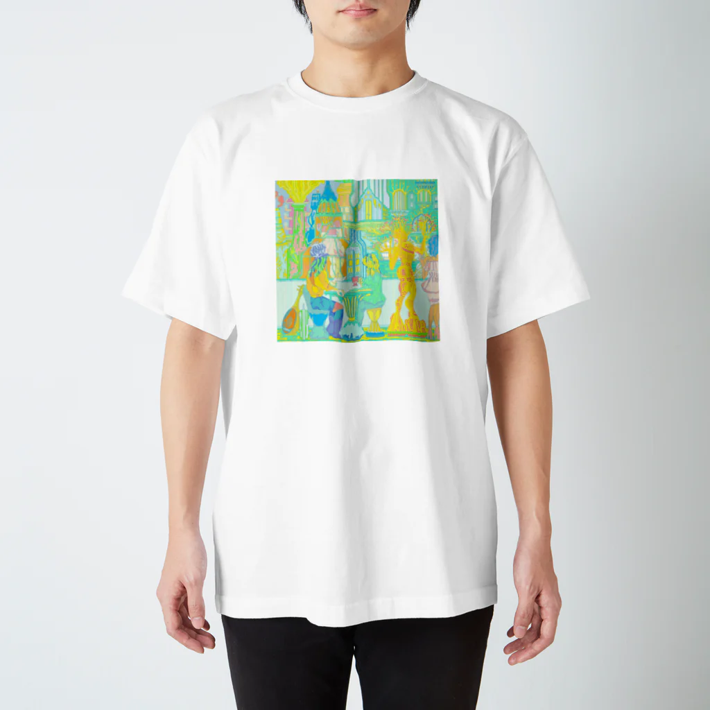 Mirai Gotoのwinter rain and plum tree (yellow) Regular Fit T-Shirt