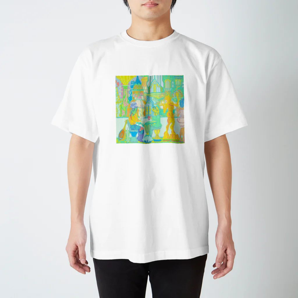 Mirai Gotoのwinter rain and plum tree (yellow) スタンダードTシャツ