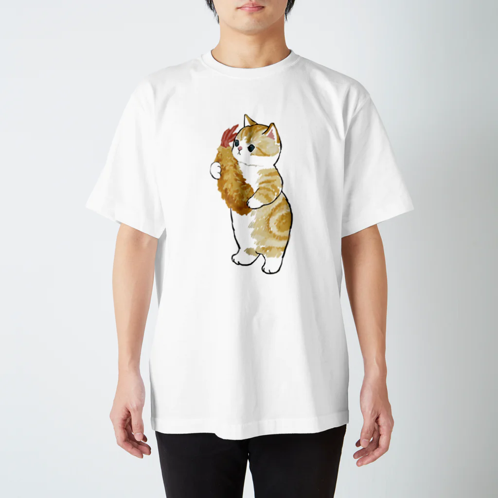 mofusandのえびふらいに恋するにゃん スタンダードTシャツ