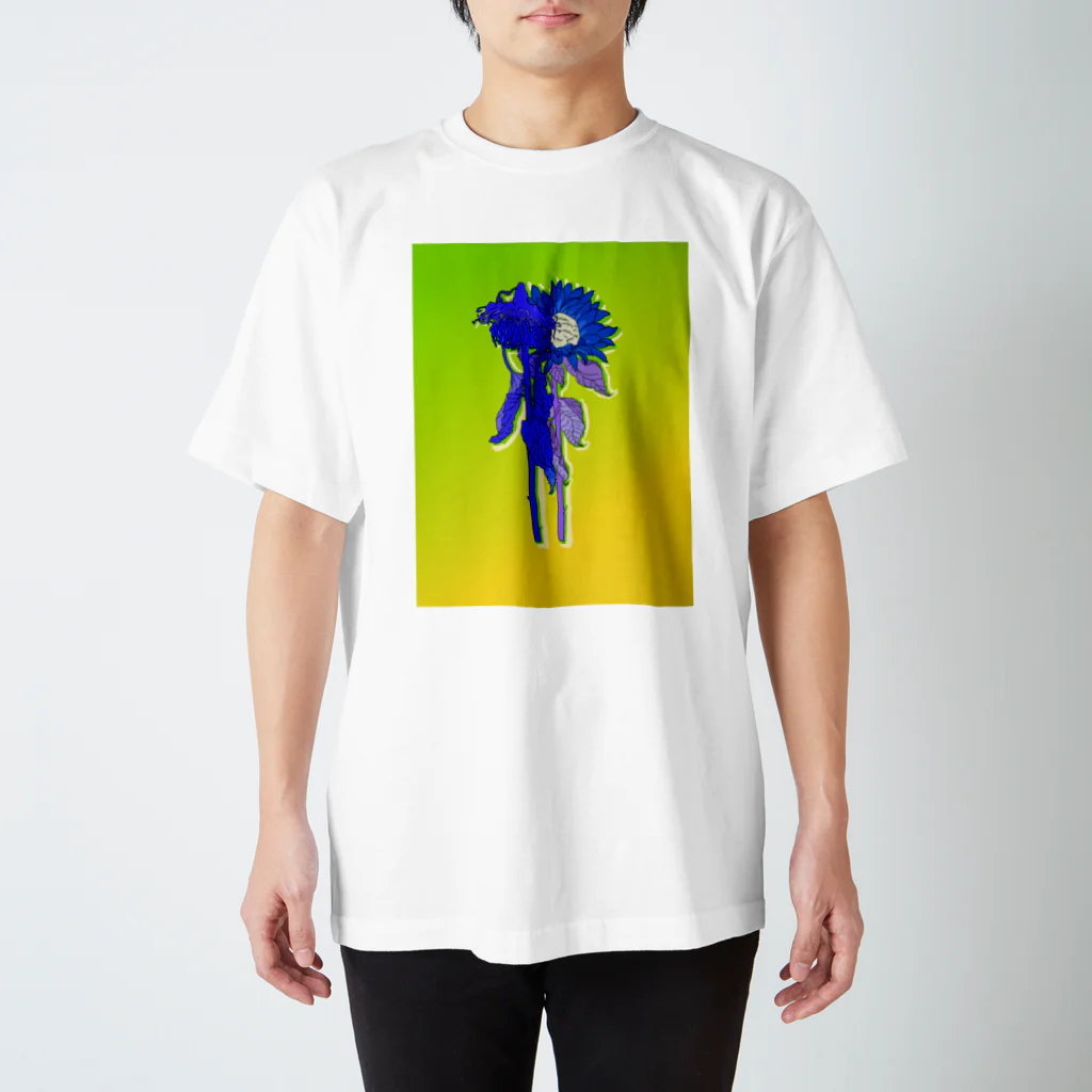 諸行無常店 IMPERMANENCE STOREの宇宙ひまわり Galaxy sunflower スタンダードTシャツ