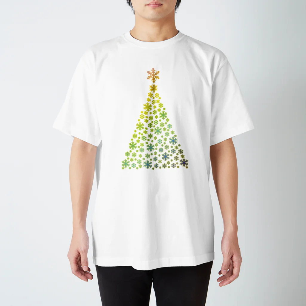 フォーヴァの雪の結晶ツリー Regular Fit T-Shirt