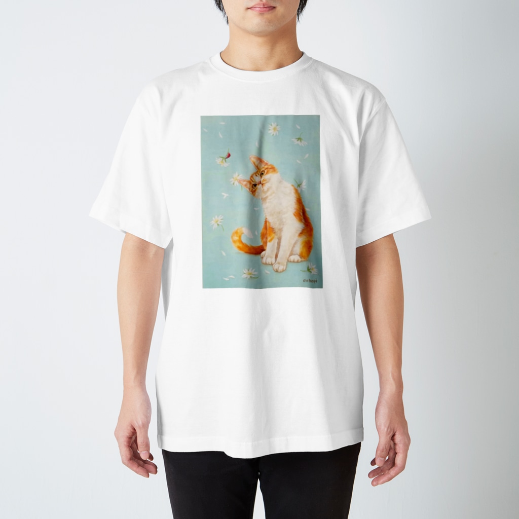 おちょぴのてんとう虫と茶白猫 Regular Fit T-Shirt