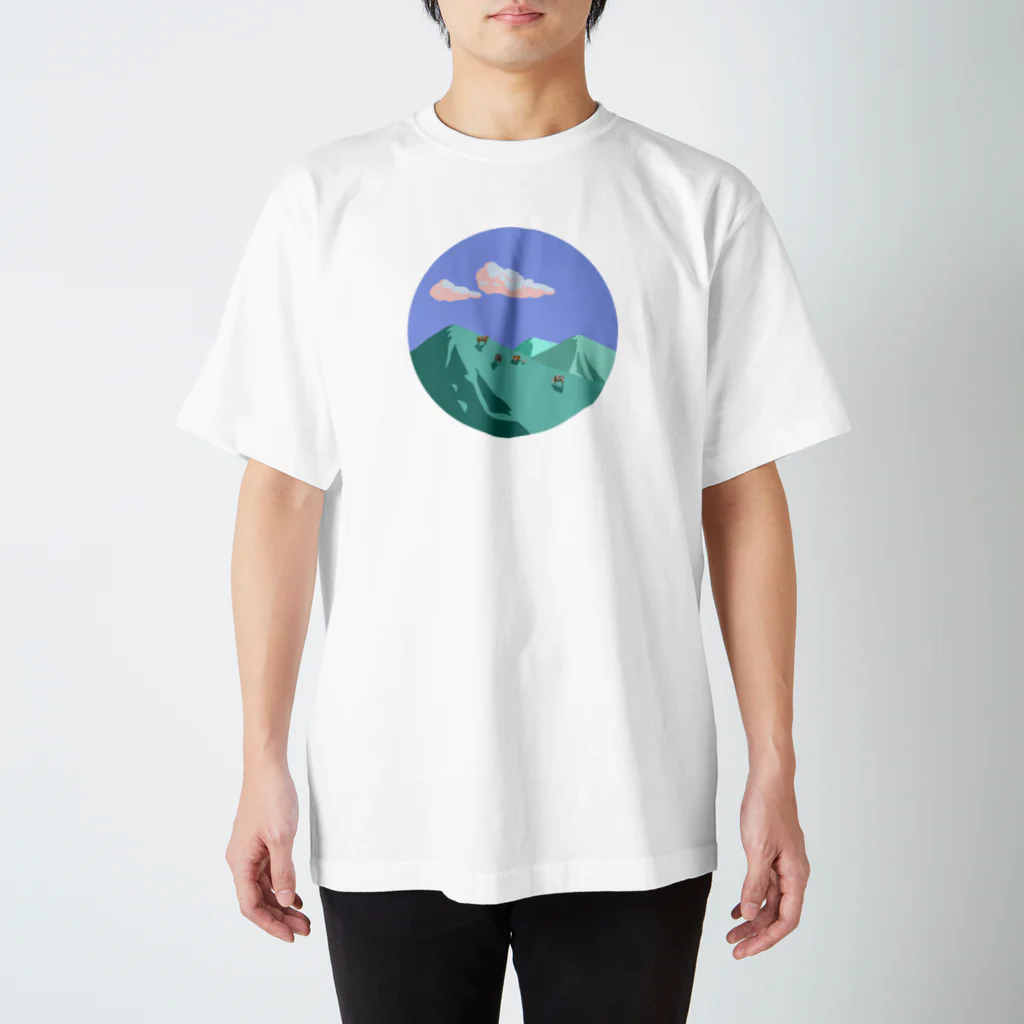 memo-s notesのcows+mountain  Regular Fit T-Shirt