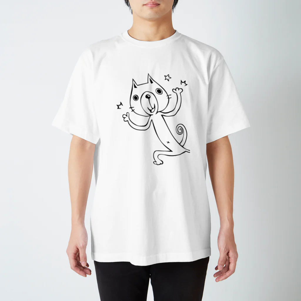 shirosukeの陽気なねこ スタンダードTシャツ