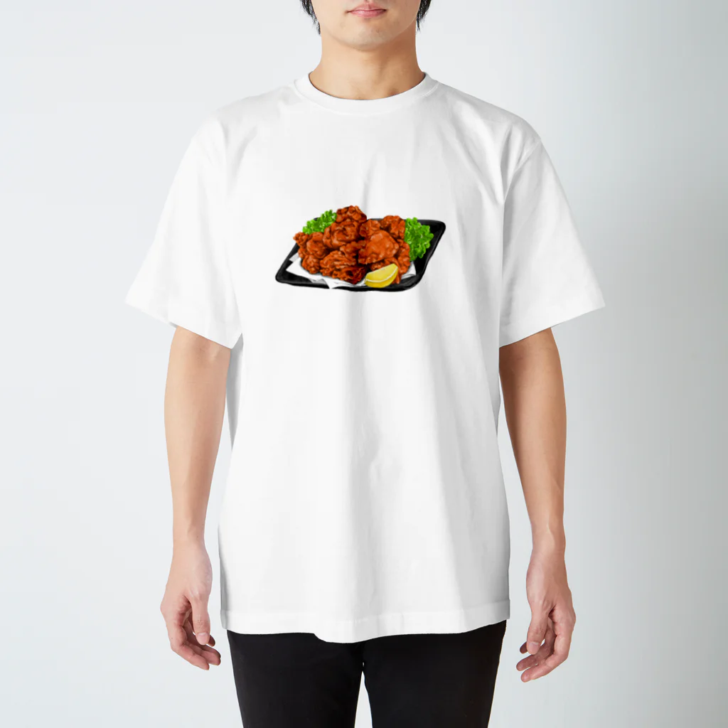 もよよのイラストショップの鶏の唐揚げ スタンダードTシャツ