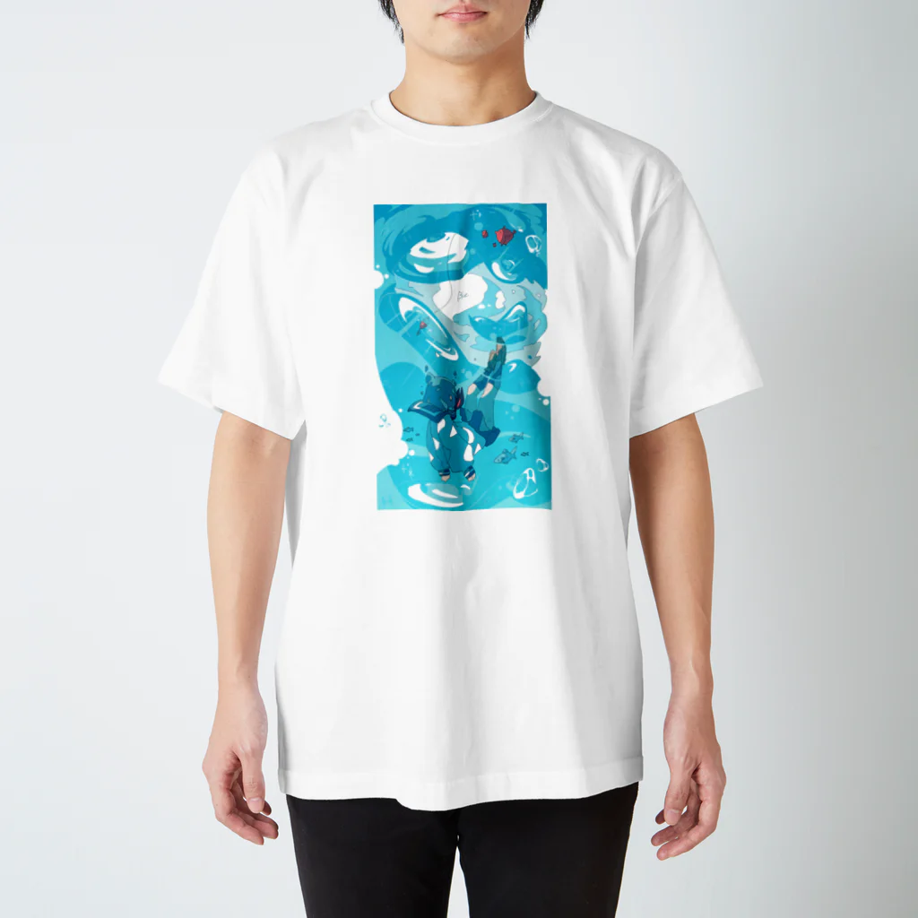 Haるの「青に沈む。」 Regular Fit T-Shirt