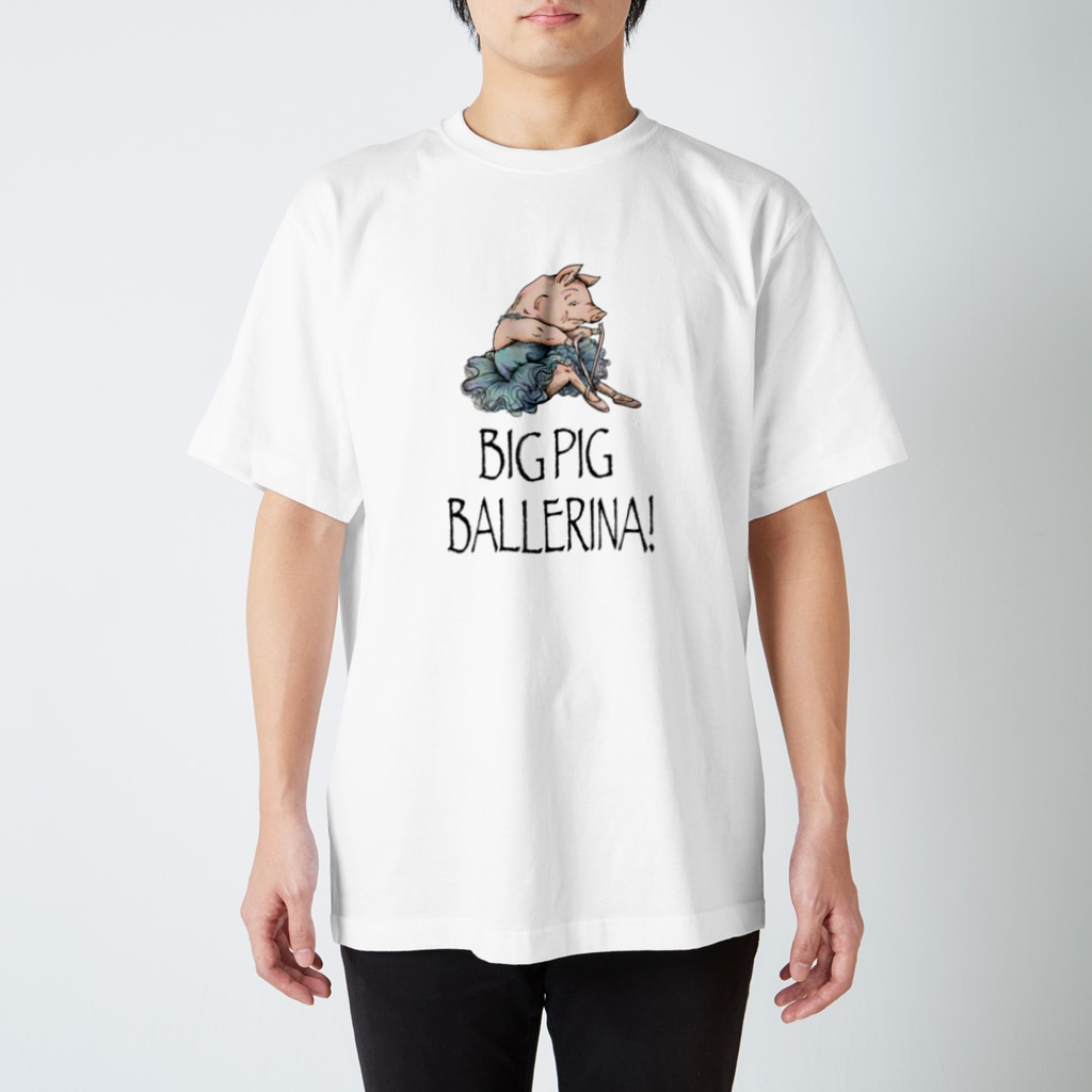 atelier✳︎miraのBIG PIG BALLERINA! Regular Fit T-Shirt