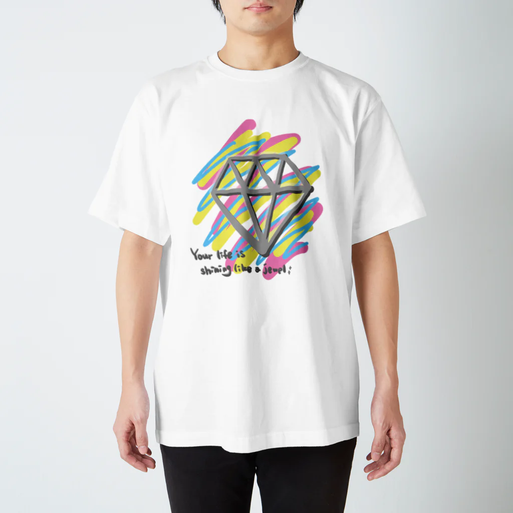 a-stilbe (アスチルベ)の貴方の人生も宝石の様に輝いています Regular Fit T-Shirt