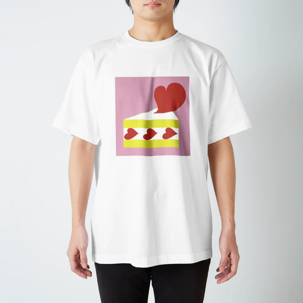 renjuー蓮樹ーのハートのショートケーキ スタンダードTシャツ