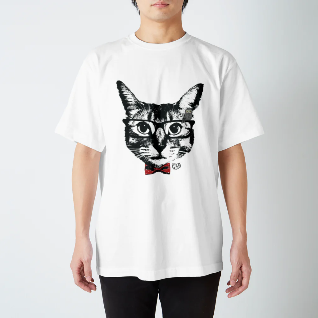 Nobigaoの Nobigao めが猫 スタンダードTシャツ