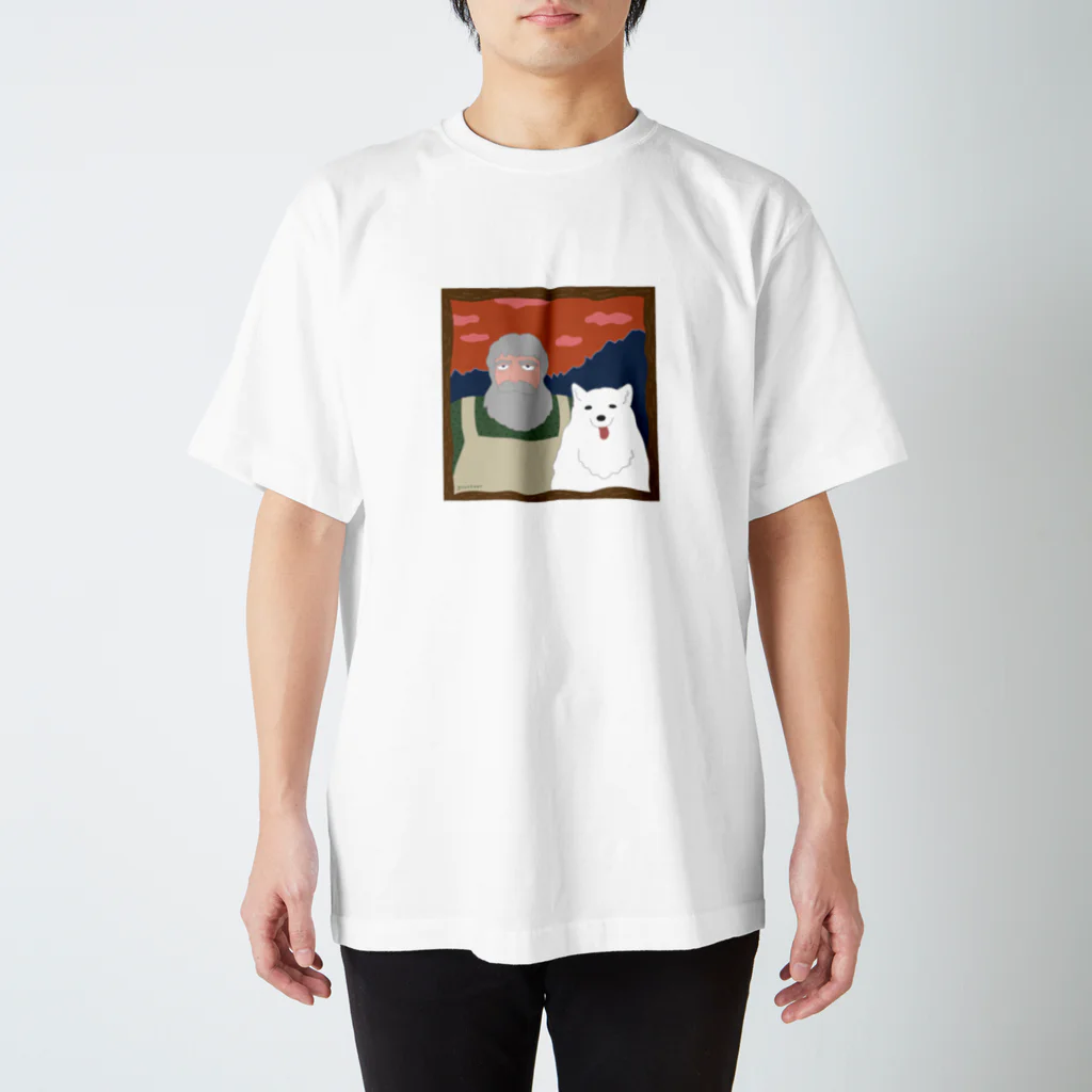 グルンハールのA Man and His Dog スタンダードTシャツ