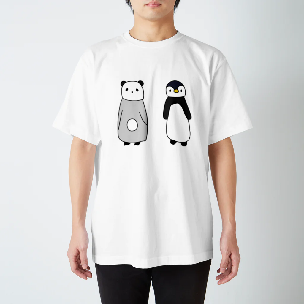 ゆれまる工房のパンギンとペンダ スタンダードTシャツ