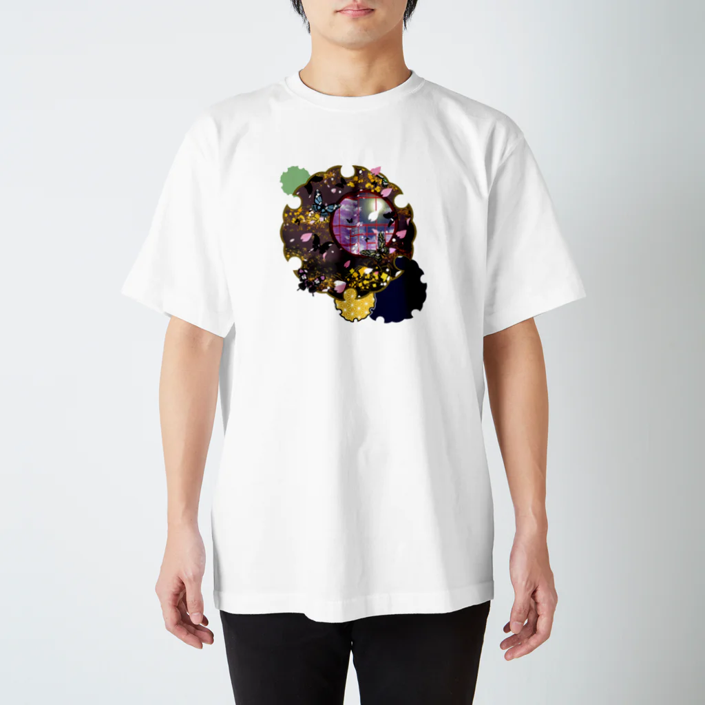 DSM/冴木みやこの雪輪に夜桜蝶 スタンダードTシャツ